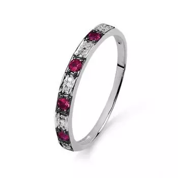 Кольцо с рубинами и бриллиантами Линии Любви