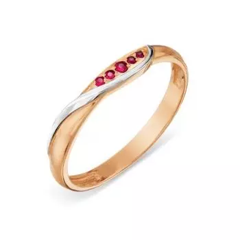 Кольцо с рубинами Линии Любви