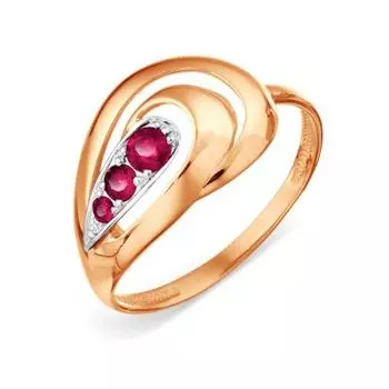 Кольцо с рубинами Линии Любви