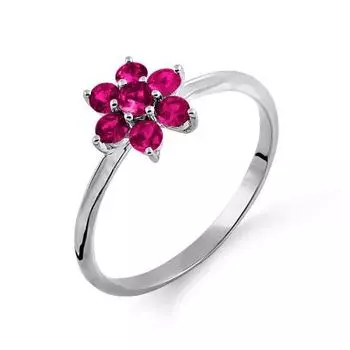 Кольцо с рубинами Линии Любви