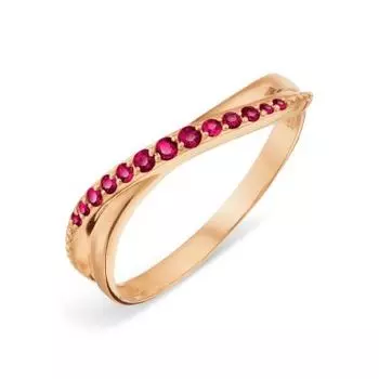 Кольцо с рубинами Линии Любви