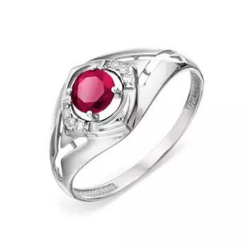 Кольцо с рубином и бриллиантами Линии Любви