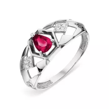 Кольцо с рубином и бриллиантами Линии Любви