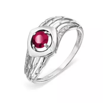 Кольцо с рубином и бриллиантами Линии Любви