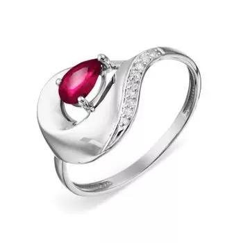 Кольцо с рубином и бриллиантами Линии Любви