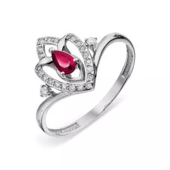 Кольцо с рубином и бриллиантами Линии Любви