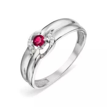 Кольцо с рубином и бриллиантами Линии Любви