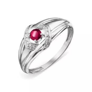 Кольцо с рубином и бриллиантами Линии Любви