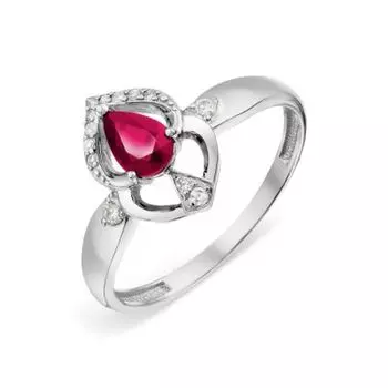 Кольцо с рубином и бриллиантами Линии Любви
