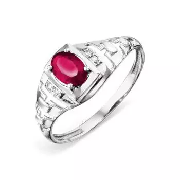Кольцо с рубином и бриллиантами Линии Любви