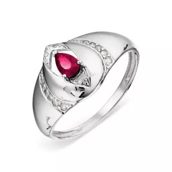 Кольцо с рубином и бриллиантами Линии Любви