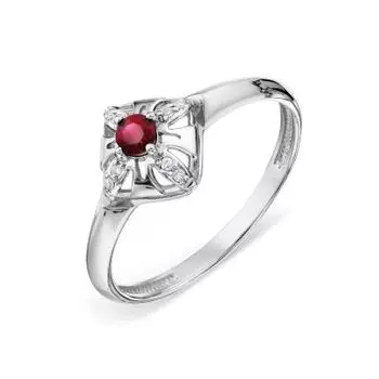 Кольцо с рубином и бриллиантами Линии Любви