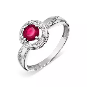 Кольцо с рубином и бриллиантами Линии Любви