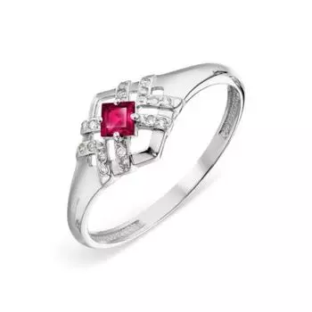 Кольцо с рубином и бриллиантами Линии Любви