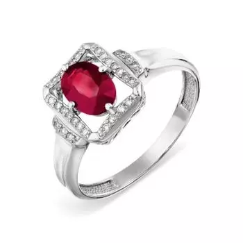 Кольцо с рубином и бриллиантами Линии Любви