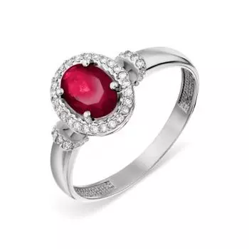Кольцо с рубином и бриллиантами Линии Любви