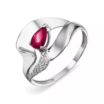 Кольцо с рубином и бриллиантами Линии Любви
