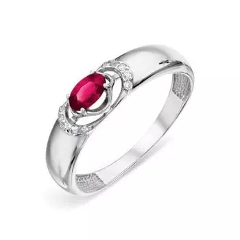 Кольцо с рубином и бриллиантами Линии Любви