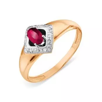 Кольцо с рубином и бриллиантами Линии Любви