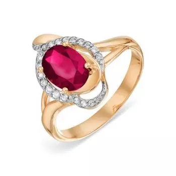 Кольцо с рубином и бриллиантами Линии Любви
