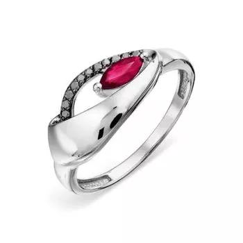 Кольцо с рубином и бриллиантами Линии Любви
