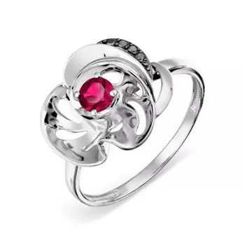 Кольцо с рубином и бриллиантами Линии Любви