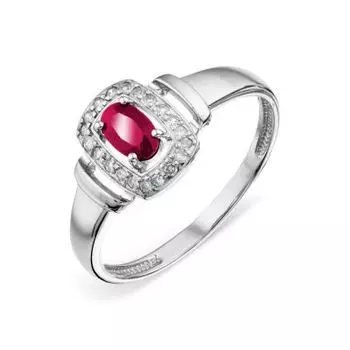 Кольцо с рубином и бриллиантами Линии Любви