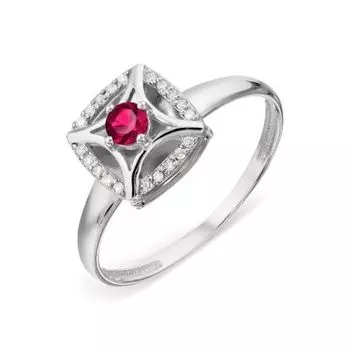Кольцо с рубином и бриллиантами Линии Любви