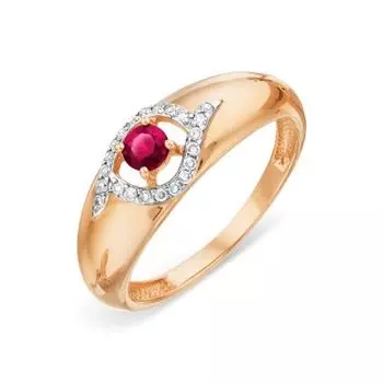Кольцо с рубином и бриллиантами Линии Любви