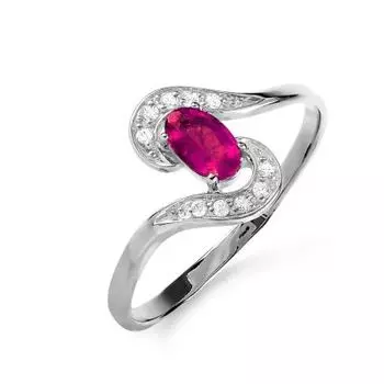 Кольцо с рубином и бриллиантами Линии Любви