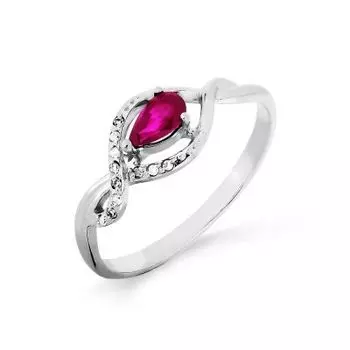 Кольцо с рубином и бриллиантами Линии Любви