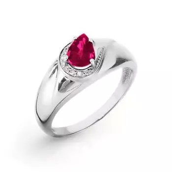 Кольцо с рубином и бриллиантами Линии Любви