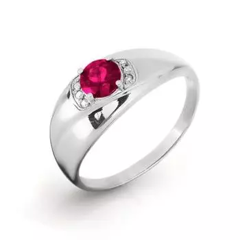 Кольцо с рубином и бриллиантами Линии Любви