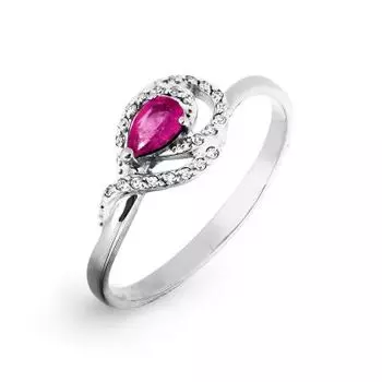 Кольцо с рубином и бриллиантами Линии Любви