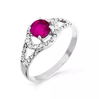 Кольцо с рубином и бриллиантами Линии Любви