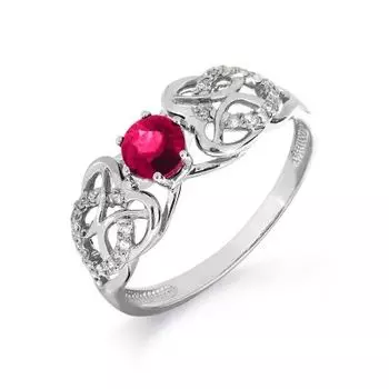 Кольцо с рубином и бриллиантами Линии Любви