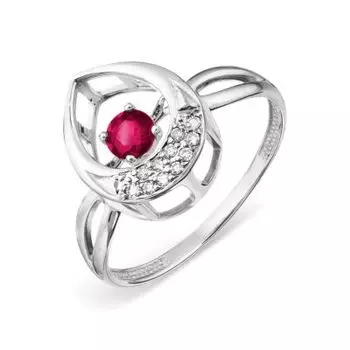 Кольцо с рубином и бриллиантами Линии Любви