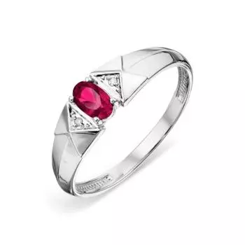 Кольцо с рубином и бриллиантами Линии Любви