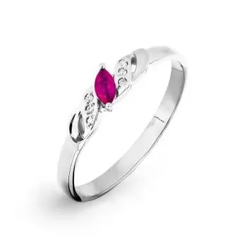 Кольцо с рубином и бриллиантами Линии Любви