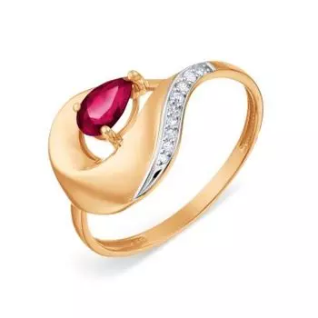 Кольцо с рубином и бриллиантами Линии Любви