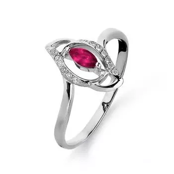 Кольцо с рубином и бриллиантами Линии Любви