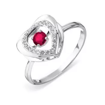 Кольцо с рубином и бриллиантами Линии Любви