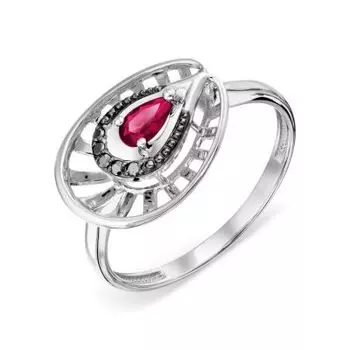 Кольцо с рубином и бриллиантами Линии Любви