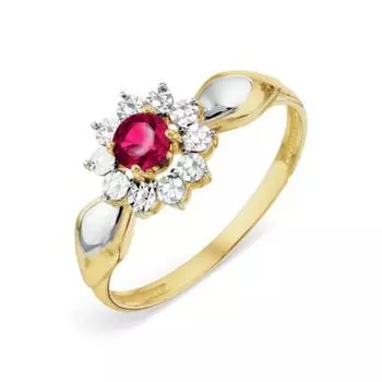 Кольцо с рубином Линии Любви