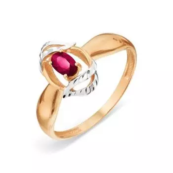 Кольцо с рубином Линии Любви