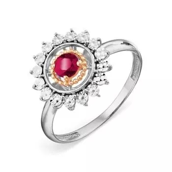 Кольцо с рубином Линии Любви