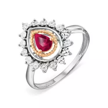 Кольцо с рубином Линии Любви