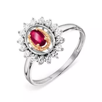 Кольцо с рубином Линии Любви