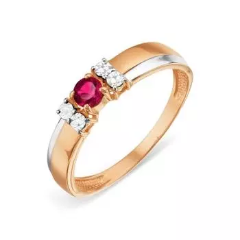 Кольцо с рубином Линии Любви