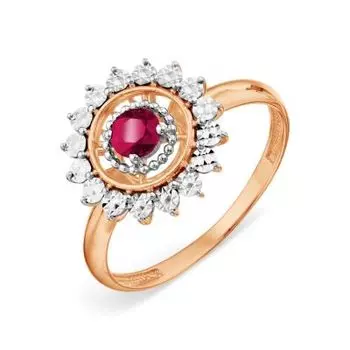 Кольцо с рубином Линии Любви